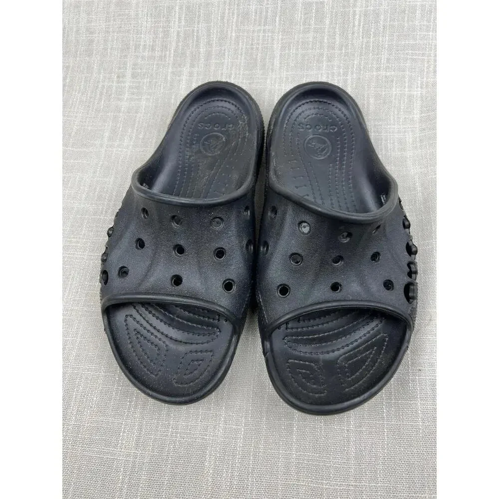 Stylish‎ Black Crocs Slide Sandals M9 W11